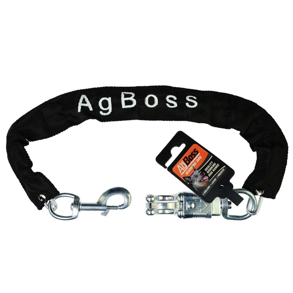 2PK AgBoss Dog Ute/Car Chain With Quick & Easy Release Black 4x500mm