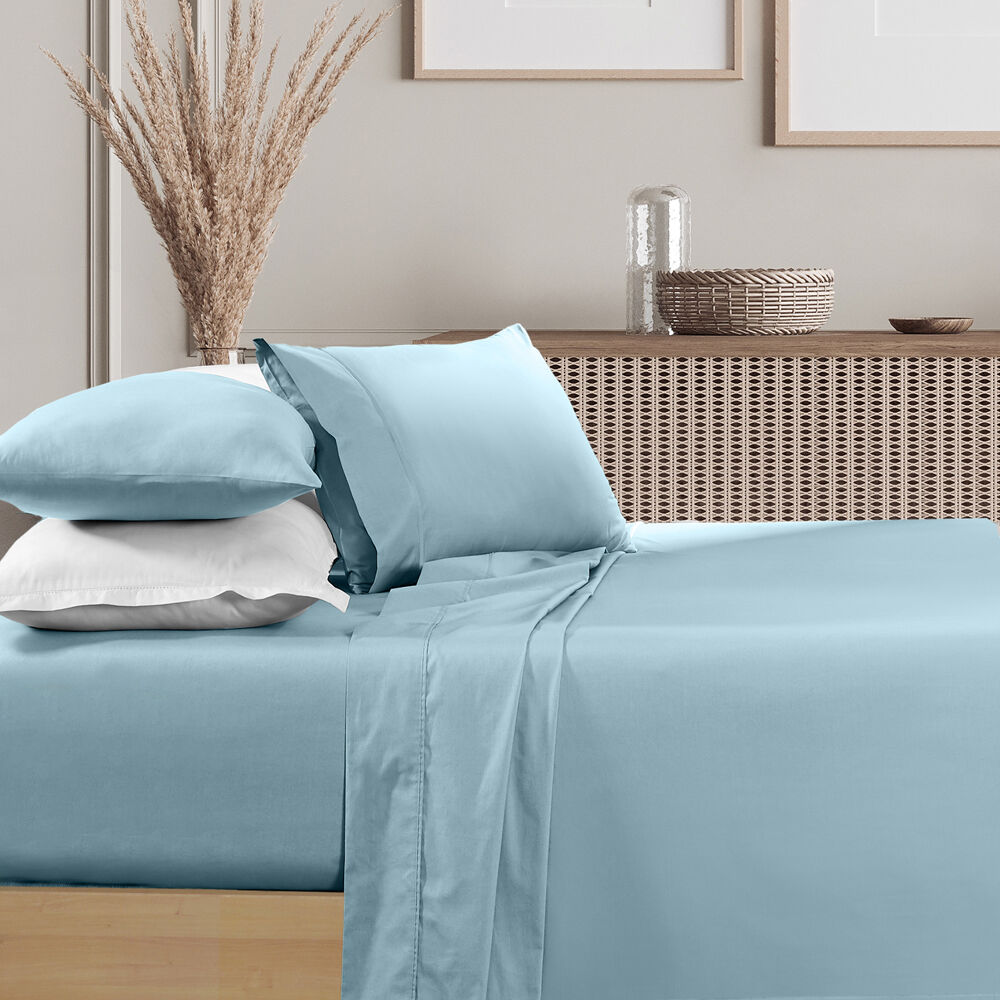 Renee Taylor King Sheet Set w/ 2x Pillowcases 1500TC Cotton Blend Mist