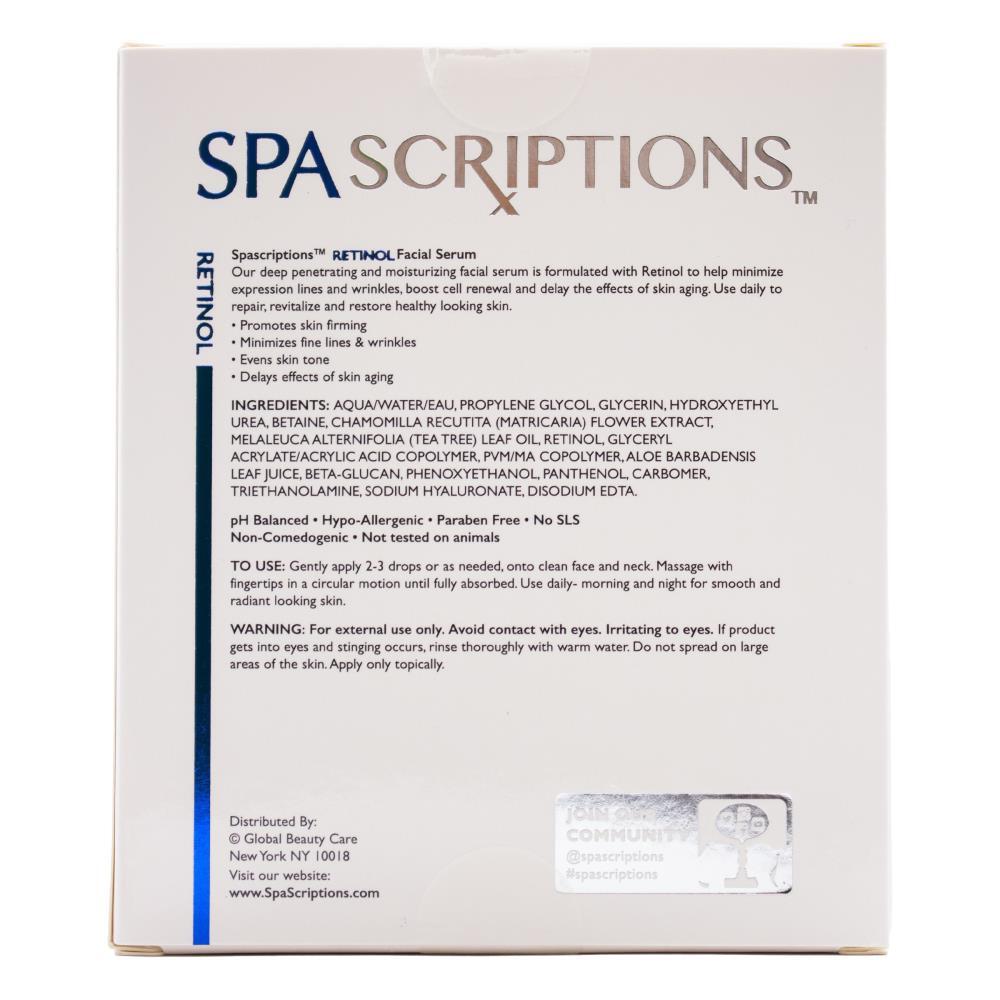 3PK Spascriptions 50ml Retinol Facial Serum Anti Aging Skincare