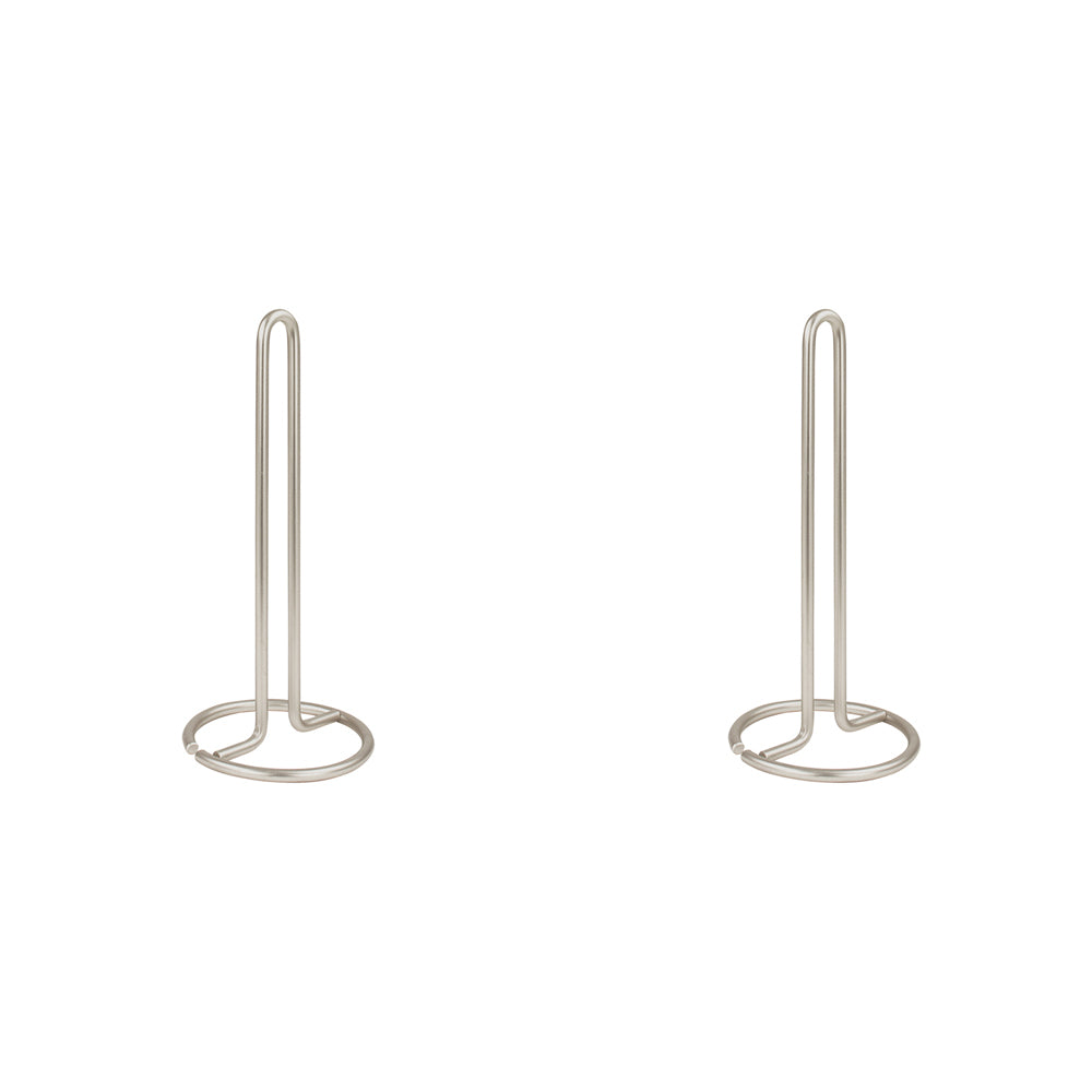 2PK Spectrum Euro Kitchen Roll Paper Towel Holder - Satin
