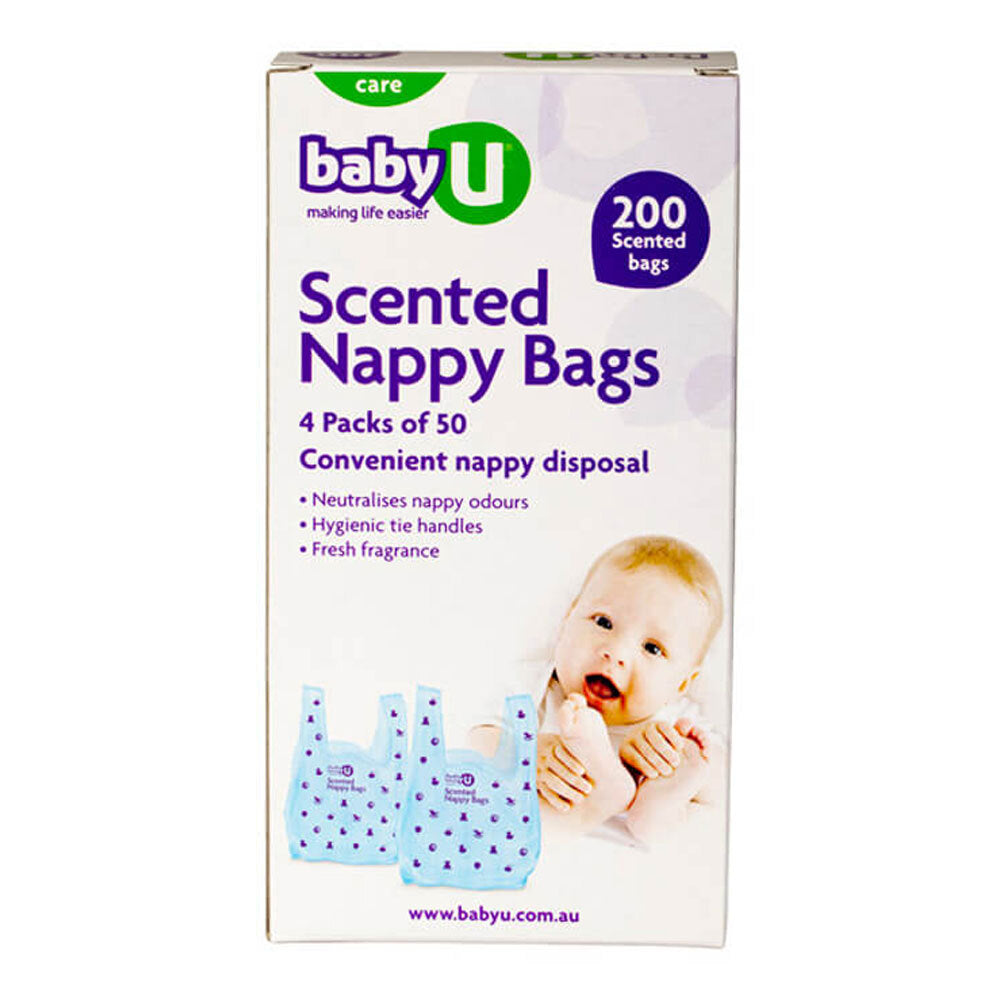 6x 200pc Baby U Scented Nappy Bags