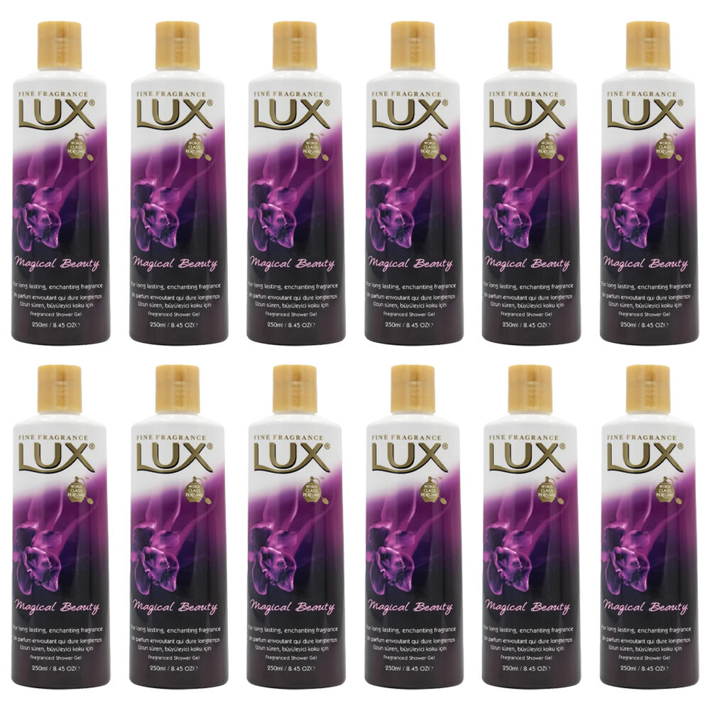 12PK Lux 250ml Shower Gel Bath/Shower Soap Magical Beauty