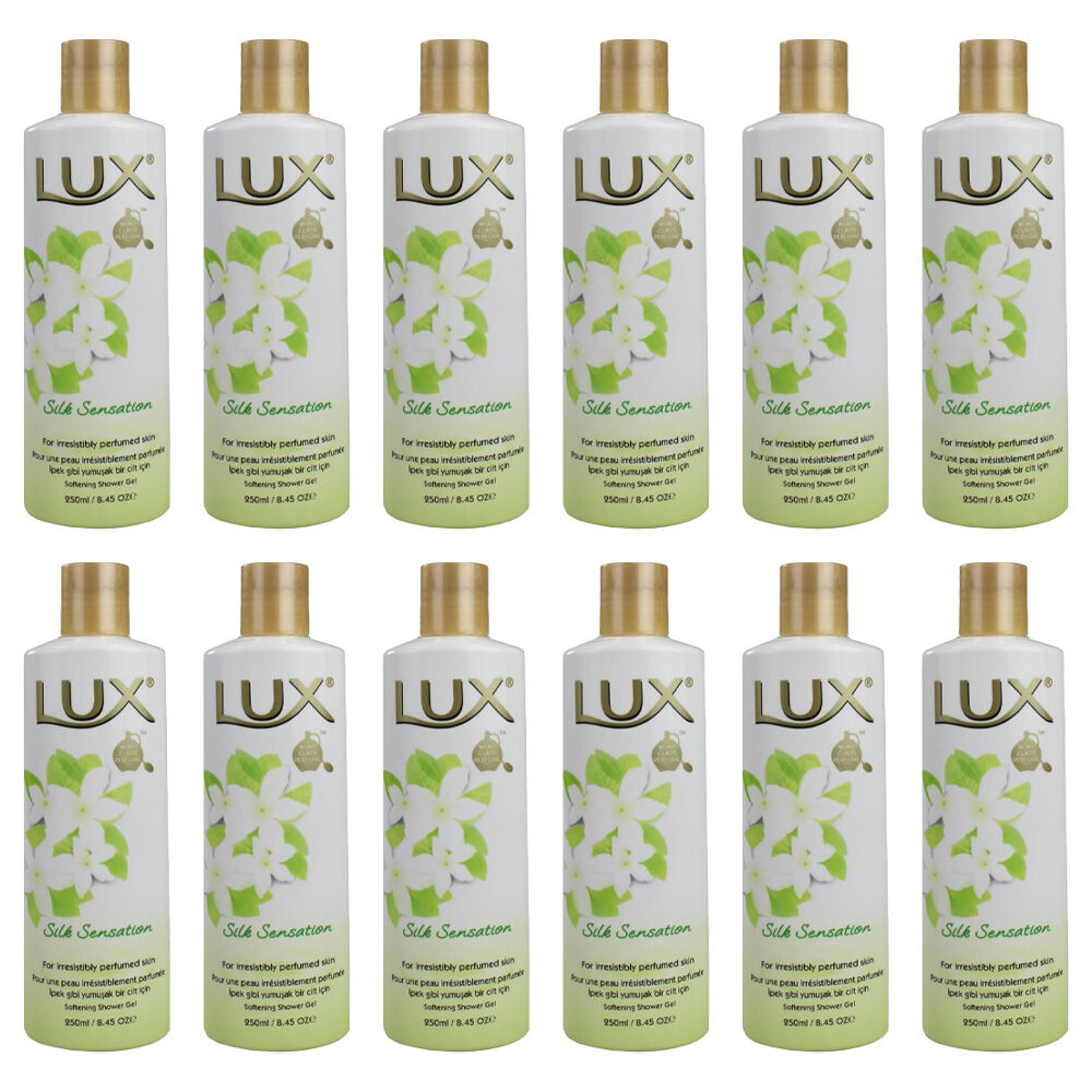 12PK Lux 250ml Shower Gel Bath/Shower Soap Silk Sensation
