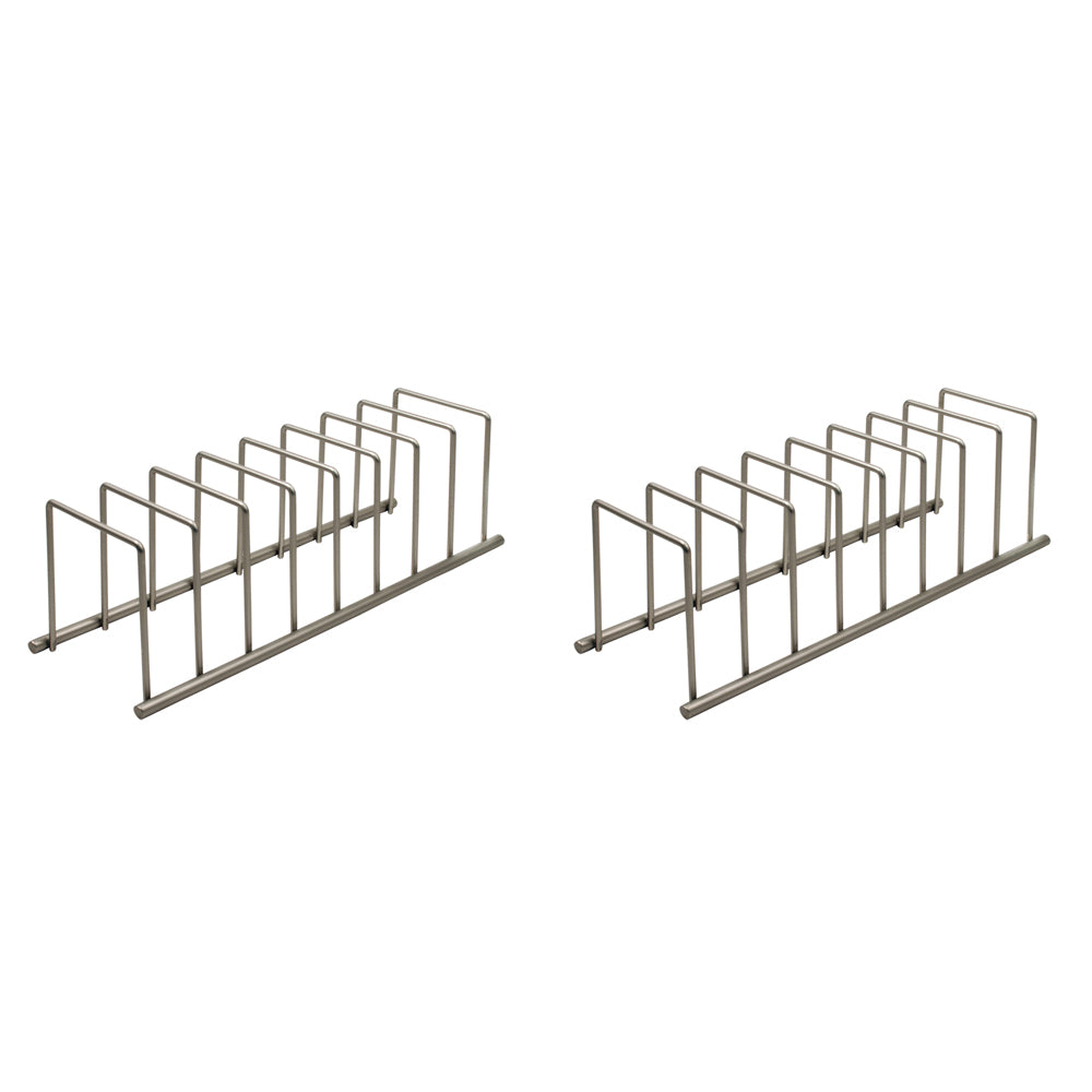 2PK Spectrum Euro Kitchen Organiser Dish Drying Rack 34x11cm - Satin