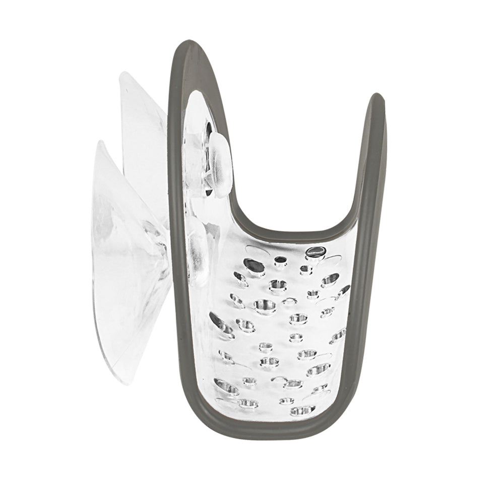 3PK Spectrum Cora Plastic Suction Sink Sponge Holder - Grey