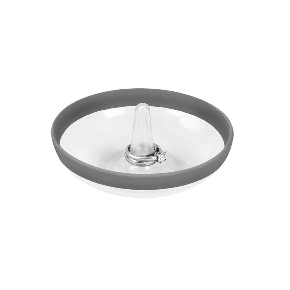 3PK Spectrum Cora Plastic Ring Holder Jewellery Organiser - Grey