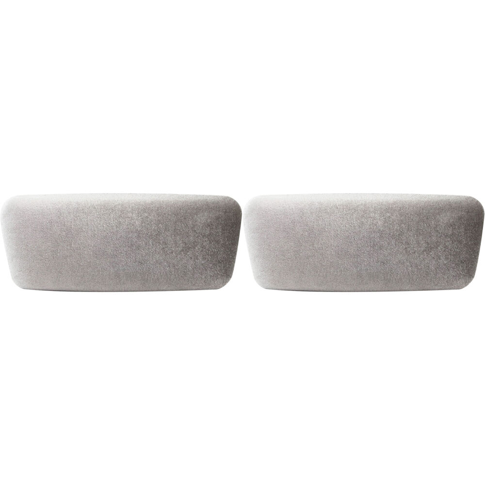 2PK Wicked Sista Velvet Polyester Eyewear Storage Travel Case 16x7cm Pearl Grey