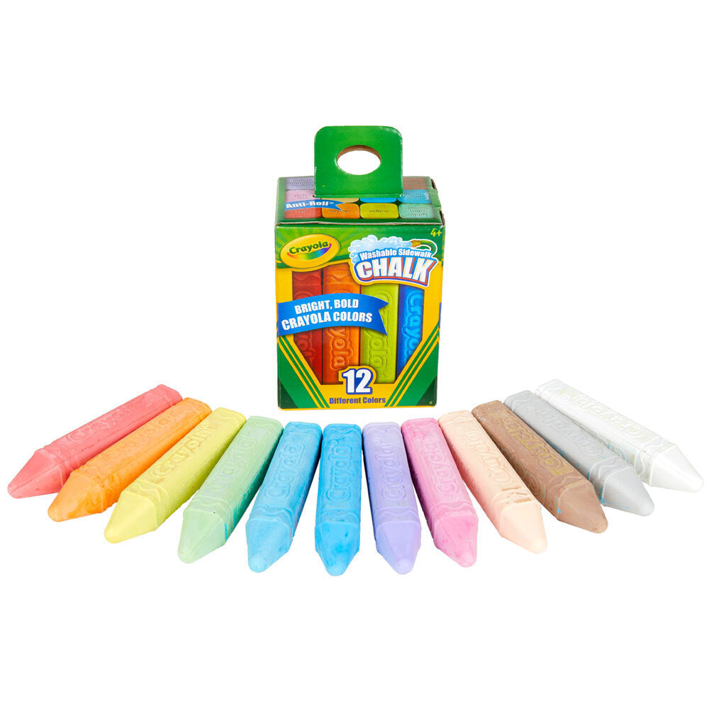96pc Crayola Washable Coloured Sidewalk Chalk