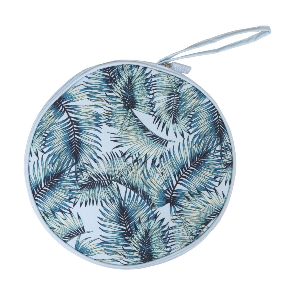 Wicked Sista Picnic Set Tropical Leaves Stainless Steel Cutlery Carry Case Green