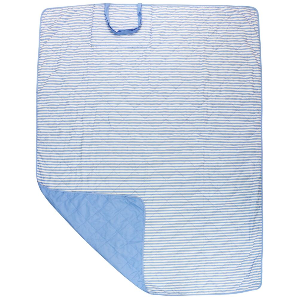 Wicked Sista Large Beach Mat Calming Stripe Waterproof Foam Padding Blue