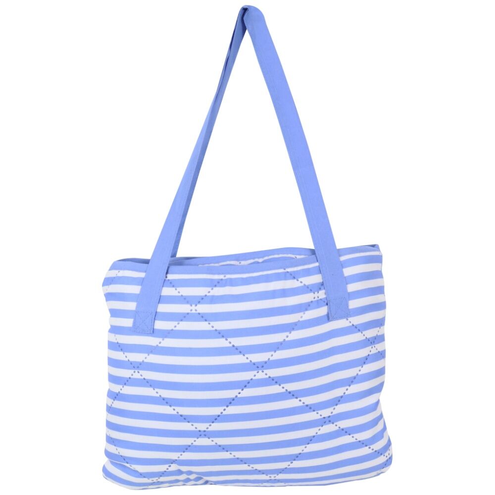 Wicked Sista Large Beach Mat Calming Stripe Waterproof Foam Padding Blue