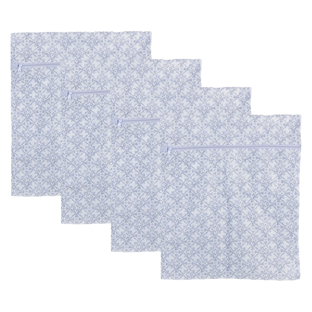 4PK Wicked Sista Casablanca Delicate Laundry Mesh Wash Bag w/ Zip Lock 40x50cm