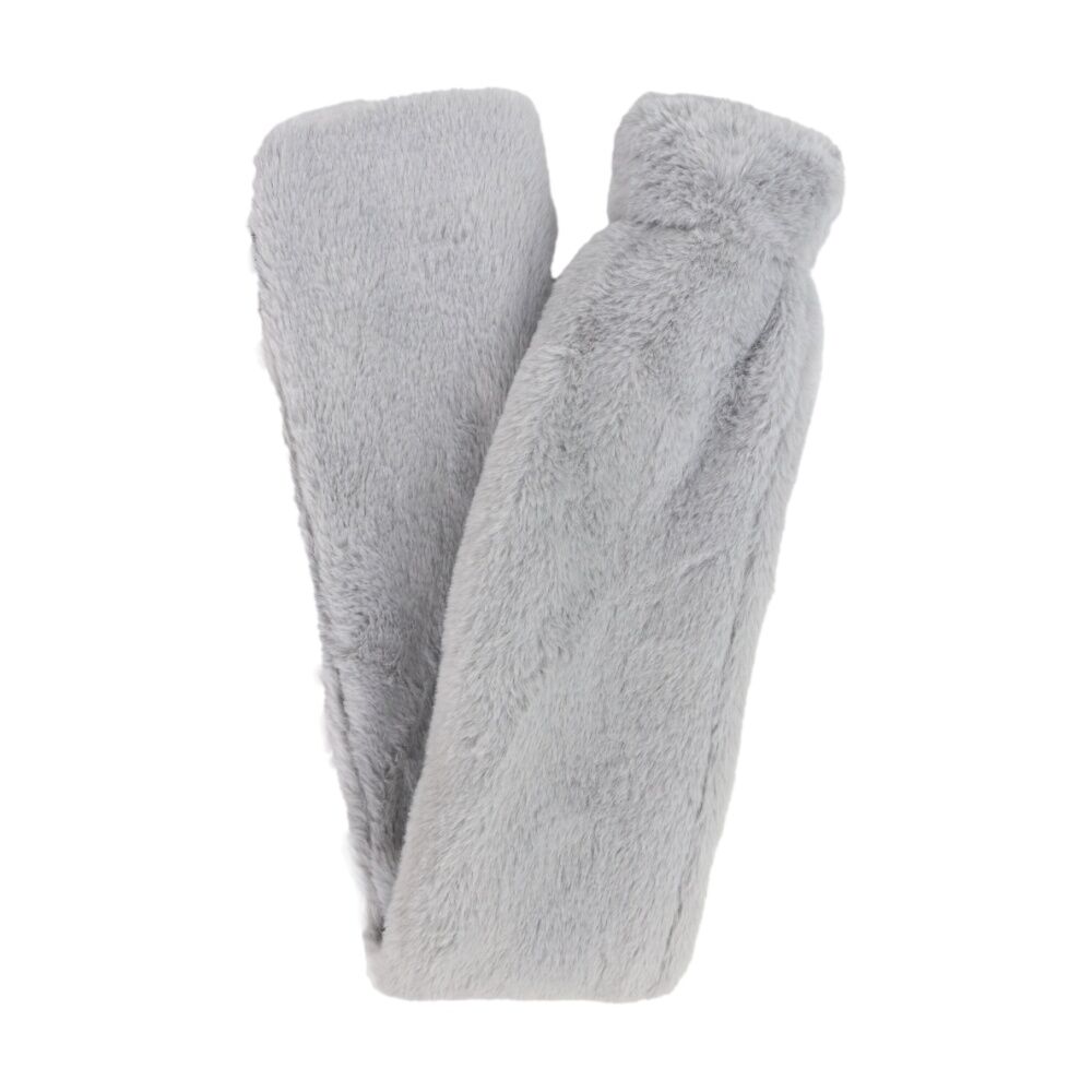 Wicked Sista Long Hot Water Bottle With Cover Faux Fur - Grey