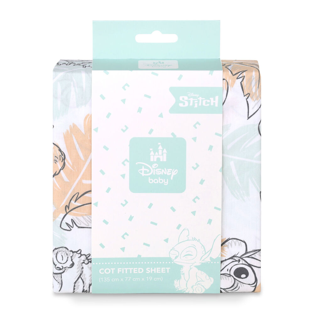 2PK Disney Stitch Baby/Kids Soft Cot Fitted Bedding Sheet 132x77cm