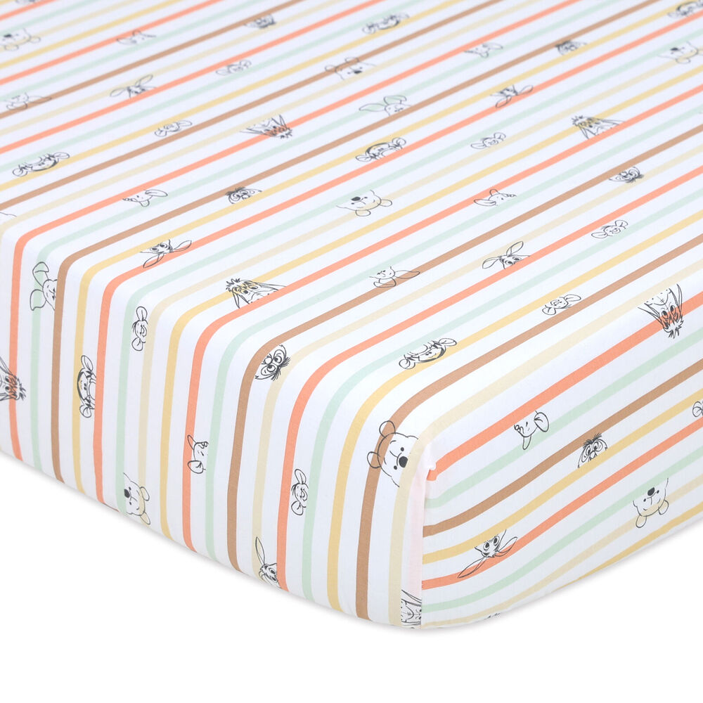 2PK Disney Pooh Baby/Kids Soft Cot Fitted Bedding Sheet 132x77cm
