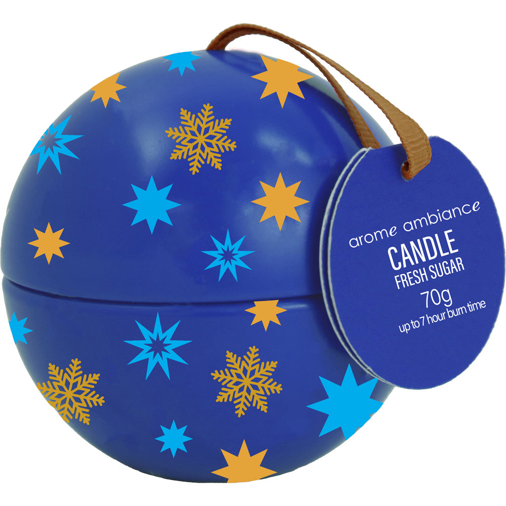 4PK Arome Ambiance Christmas Cheer Bauble Candle - Fresh Sugar