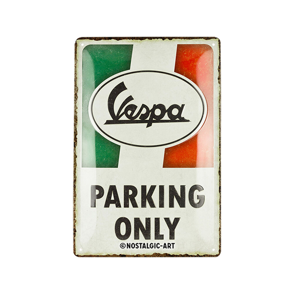 Nostalgic-Art Vespa - Parking Only Metal Decorative Sign Medium 20x30x0.5cm