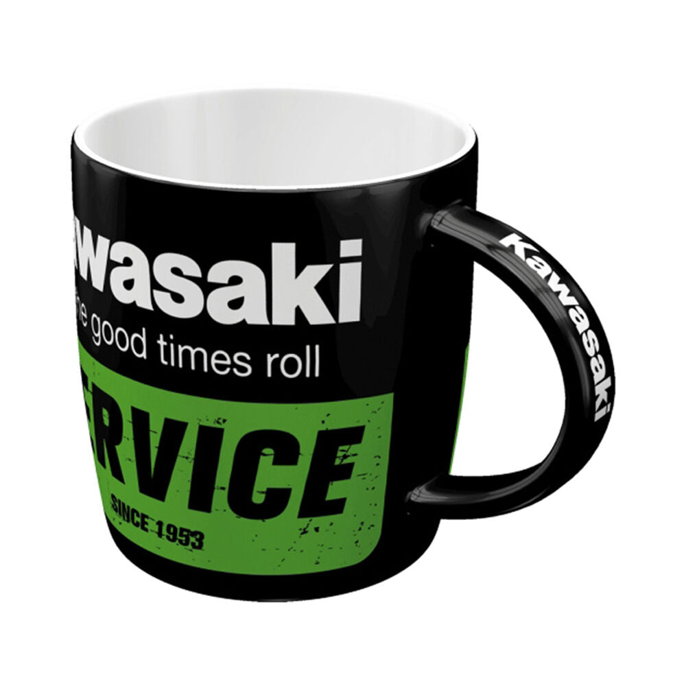 Nostalgic-Art Ceramic Mug Kawasaki Service 9x9cm - Black