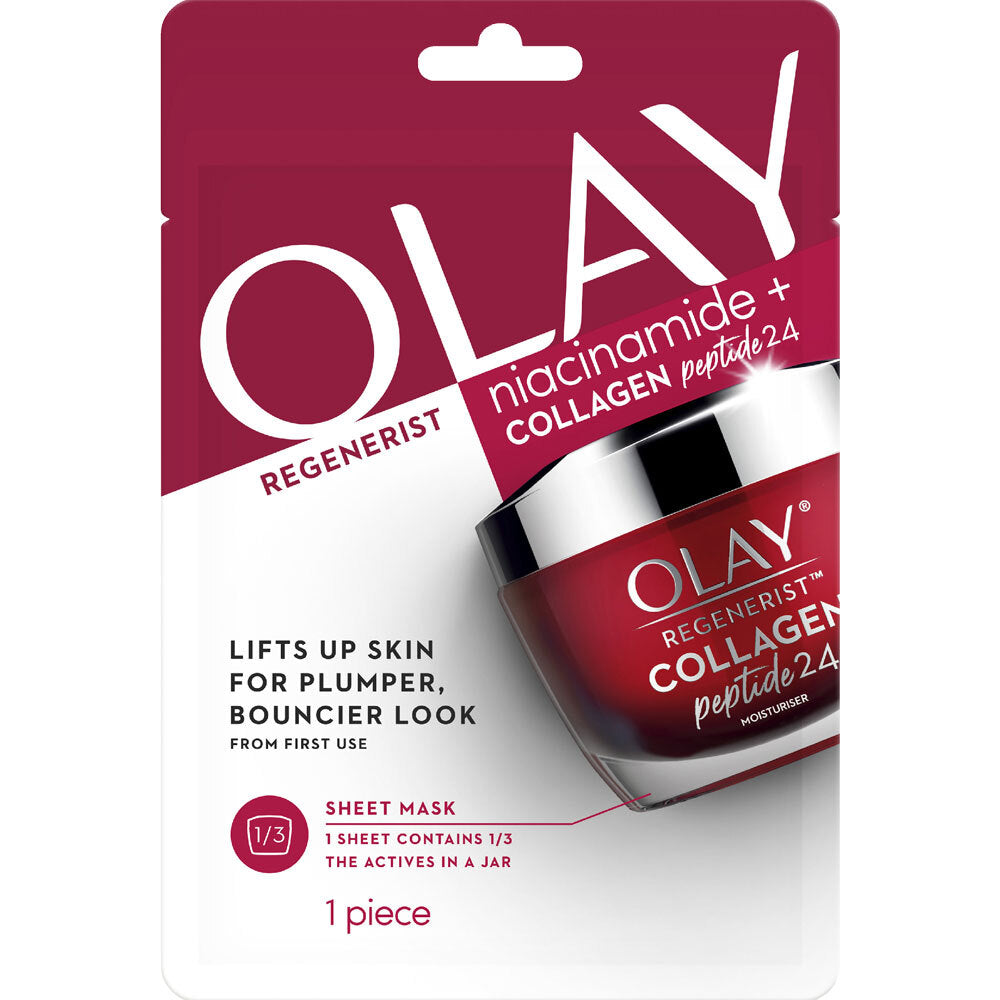 5PK Olay Regenerist Sheet Mask Niacinamide + Collagen Peptide 24