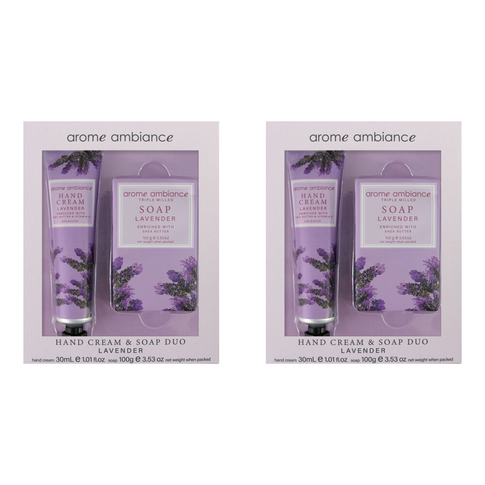 2PK Arome Ambiance Nature Hand Cream & Soap Duo Lavender - Purple