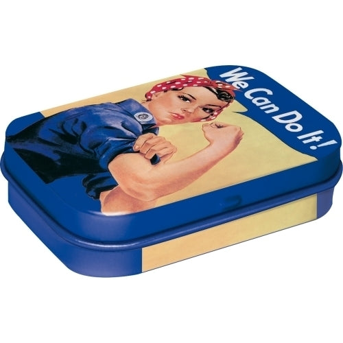 2PK Nostalgic Art Mint Box 6cm We Can Do It Fresh Breath Hard Candy