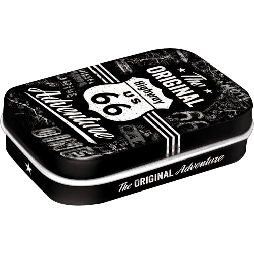 2PK Nostalgic Art 6cm Mint Tin Box Route 66 Adventure Fresh Breath Hard Candy