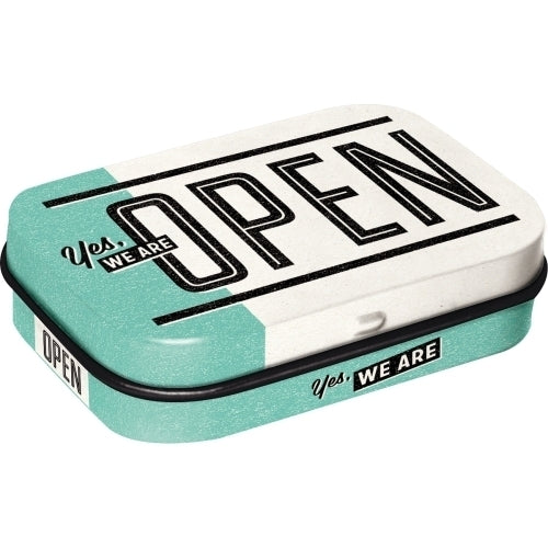2PK Nostalgic Art 6cm Mint Tin Box Open Fresh Breath Hard Candy Mints - White