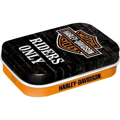 2PK Nostalgic Art 6cm Mint Tin Box Harley-Davidson Riders Only Hard Candy