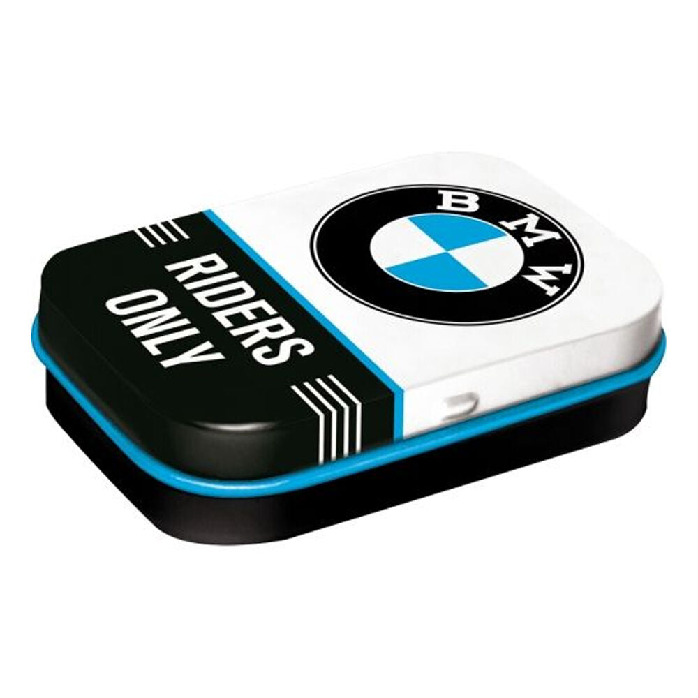 4PK Nostalgic-Art Pocket Mint Tin Box BMW Riders Only 4x6cm