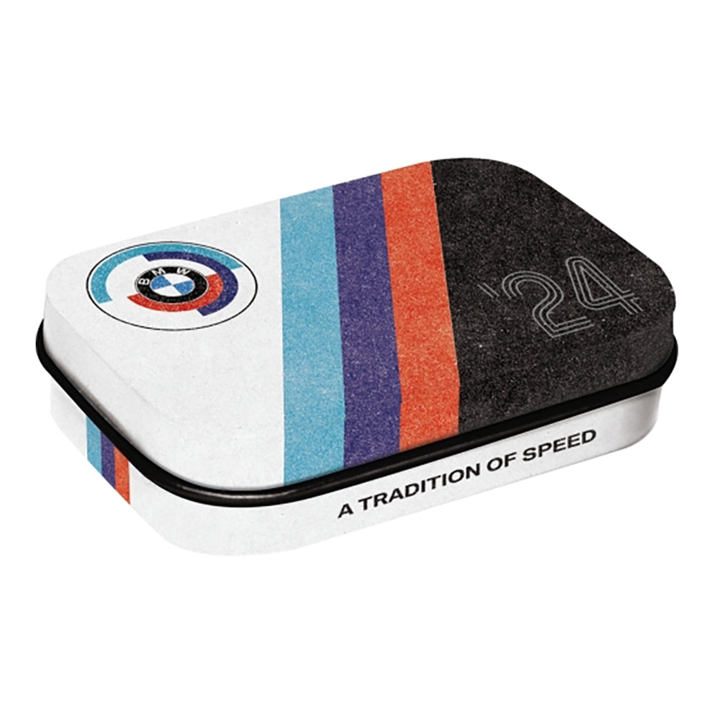 2PK Nostalgic Art 4x6cm Mint Box BMW Motorsport Tradition of Speed