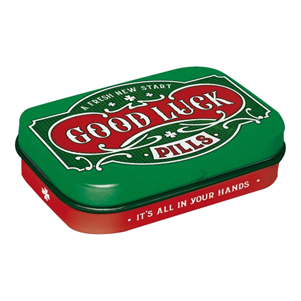 2PK Nostalgic Art 4x6cm Mint Steel Sheet Box Good Luck Pills