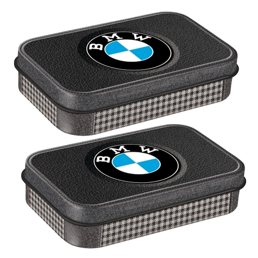 2PK Nostalgic Art 10cm Mint Tin Box XL BMW Classic Pepita Hard Candy