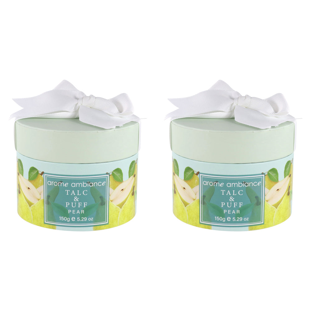 2PK Arome Ambiance Nature Fresh Bath Powder Talc & Puff Pear