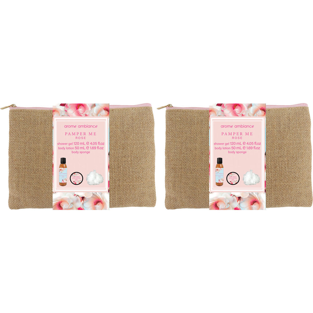 6pc Arome Ambiance Nature Pamper Me Kit Shower Steamers - Rose