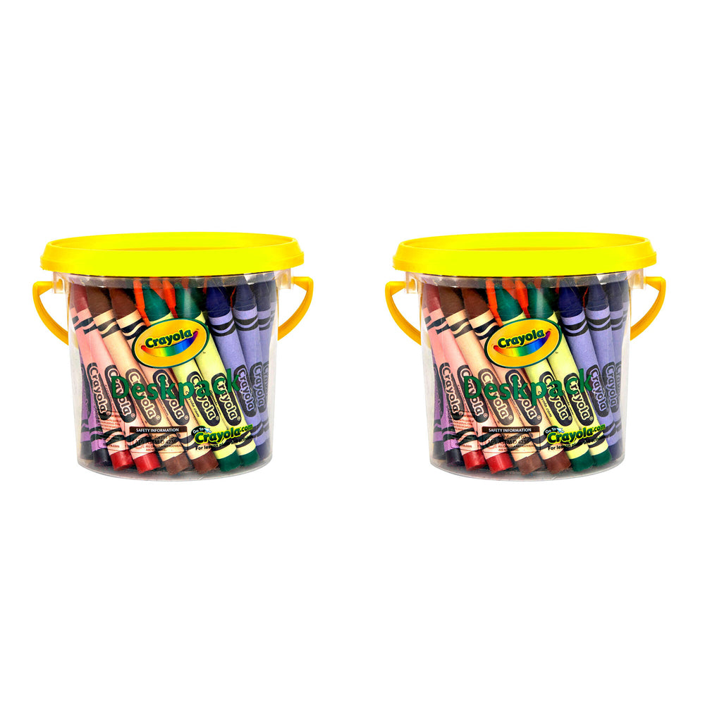 96pc Crayola Non-Toxic Large Crayons Deskpack w/ Storage Tub For Kids 3+