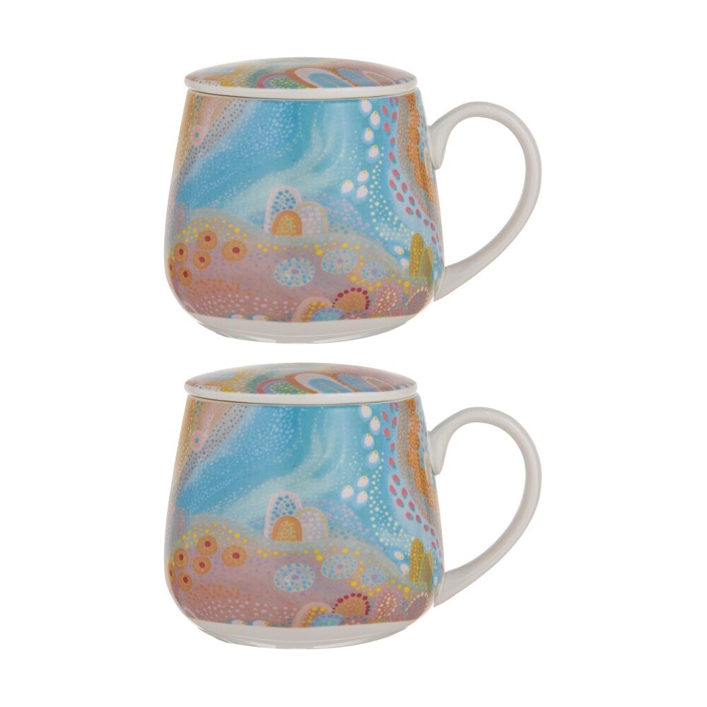 2x 3pc Ashdene Koort Boodja - Heart Country Tea Mug/Cup Drink Infuser