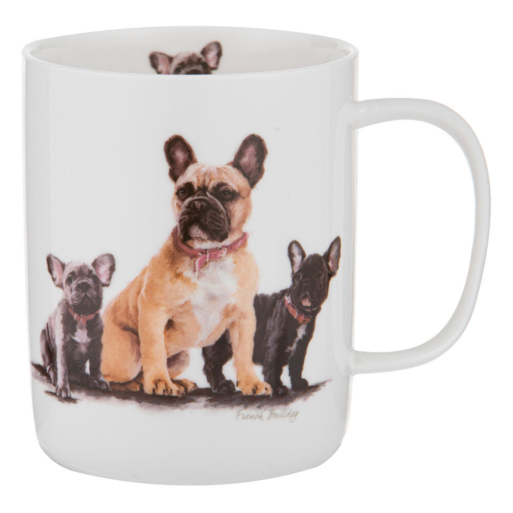 4PK Ashdene Puppy Love French Bulldog Drinking Coffee/Tea Mug 11.5x8cm