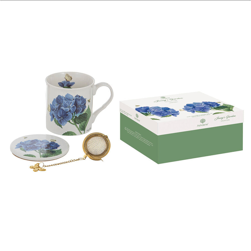 2PK Ashdene Jenny's Garden Blue Tea Cup Hydrangea Gift Set Assorted