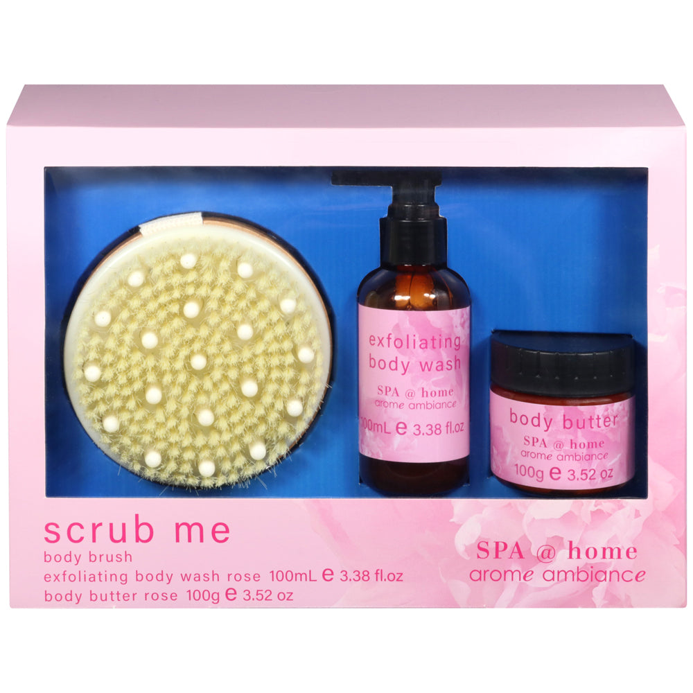 6pc Arome Ambiance Spa At Home Scrub Me Body Bath Set