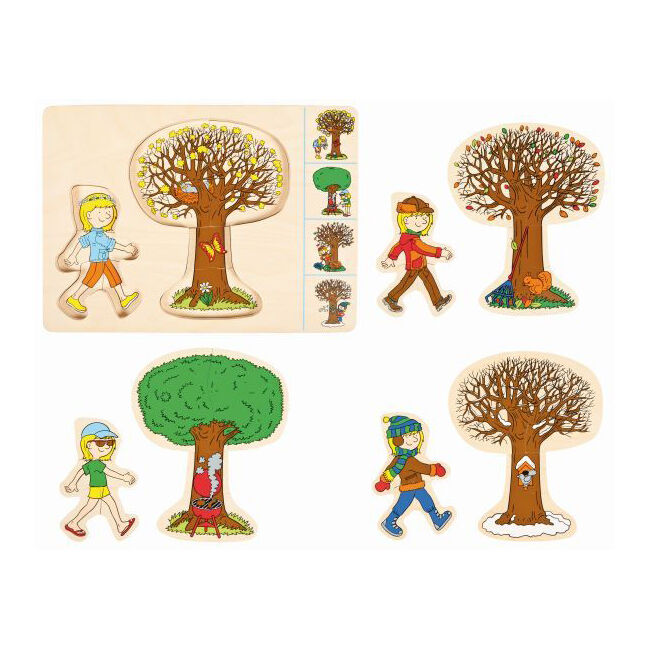 7pc Educo Seasons Wooden Seasonal Learning Puzzle Kids/Children - 3y+