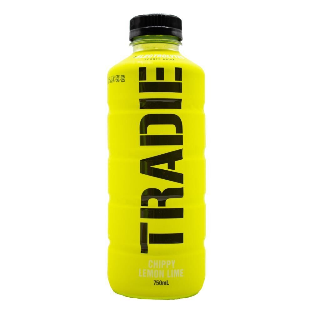 12PK Tradie Electrolytes 750ml Sports Beverage Drink - Chippy Lemon Lime