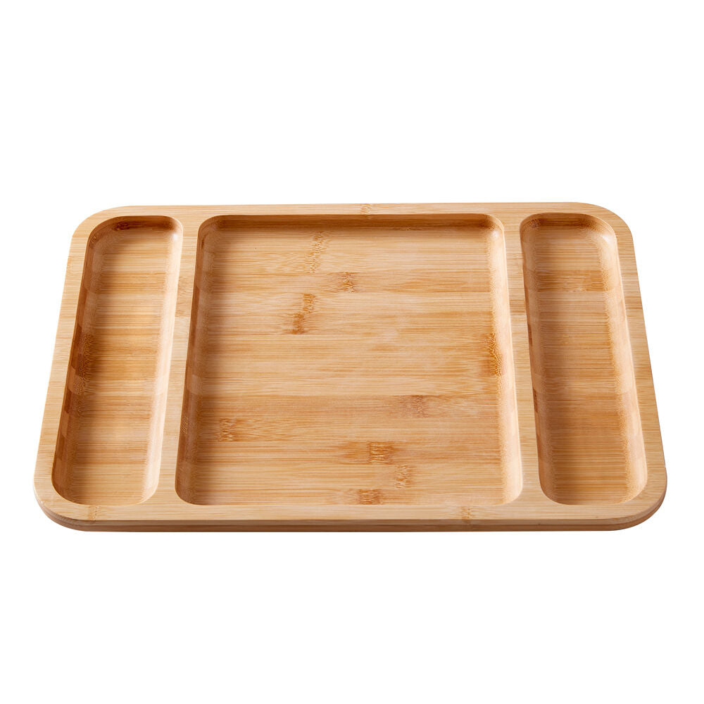 Farberware Build-a-Board Bamboo Rectangular Board, 30.5x40.5cm Brown/Clear