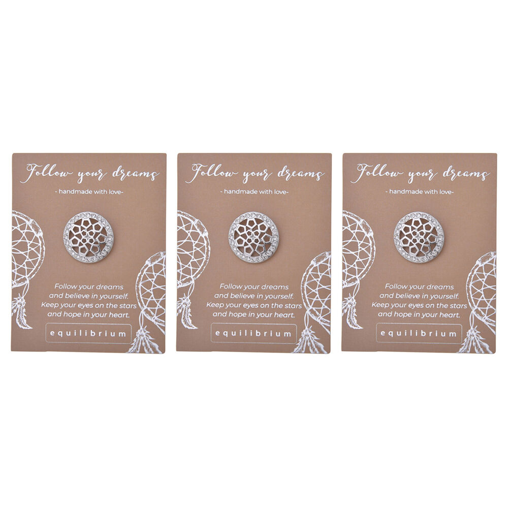 3PK Gibson Gifts Equilibrium Silver Pin/Brooch - Follow Ur Dreams