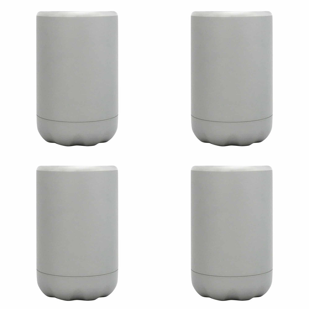 4PK Annabel Trends 12cm Stainless Steel Can Cooler - Titanium