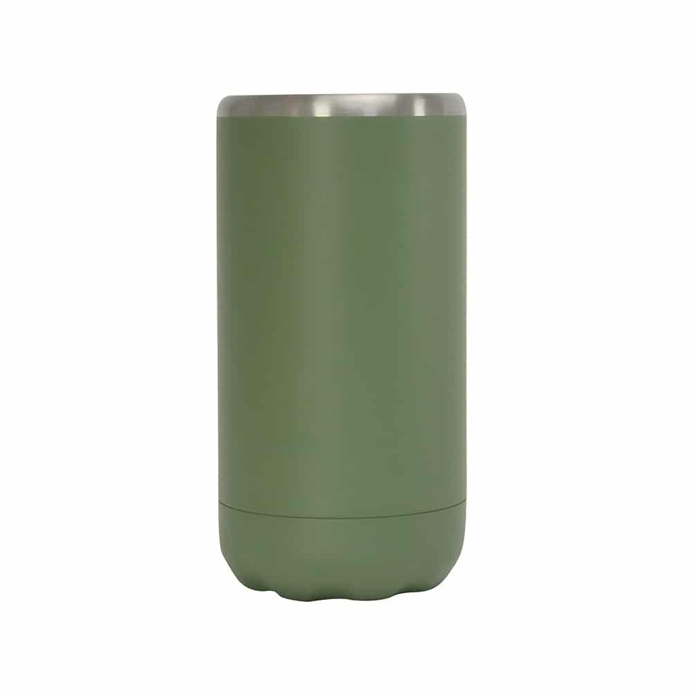 2PK Annabel Trends 14.5cm Stainless Steel Can Cooler Skinny - Khaki