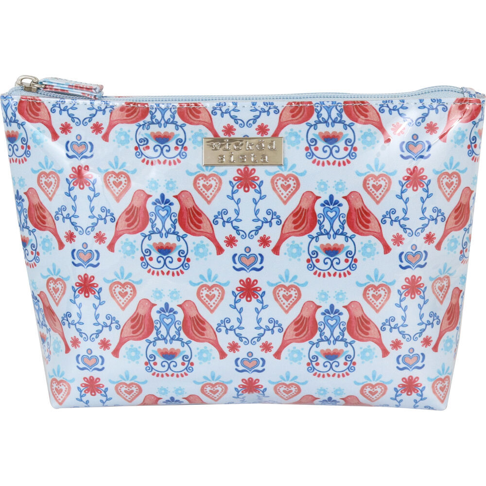 2PK Wicked Sista Love Birds Medium Soft A-Line 27x5cm Womens Cosmetic Bag