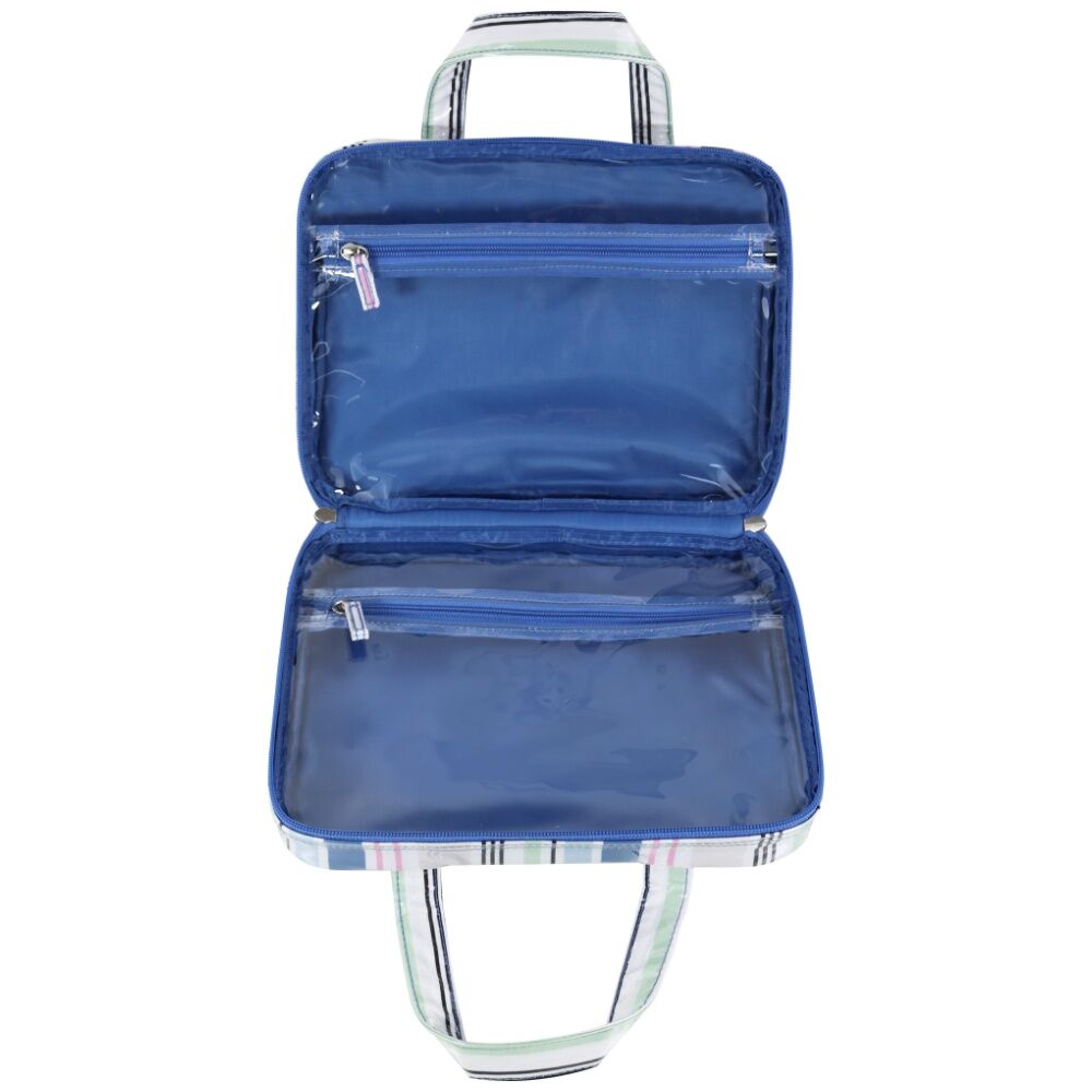 Wicked Sista Anderson Stripe Large Hold All Cos Bag Waterproof Makeup Blue