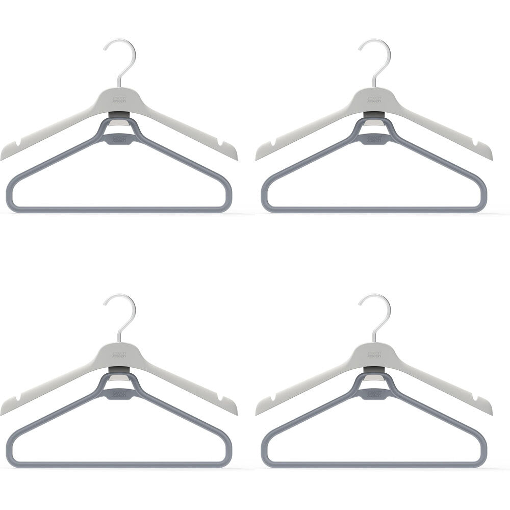 4x 2pc Joseph Joseph Orderly Long Garment Wardrobe Hanger Ecru