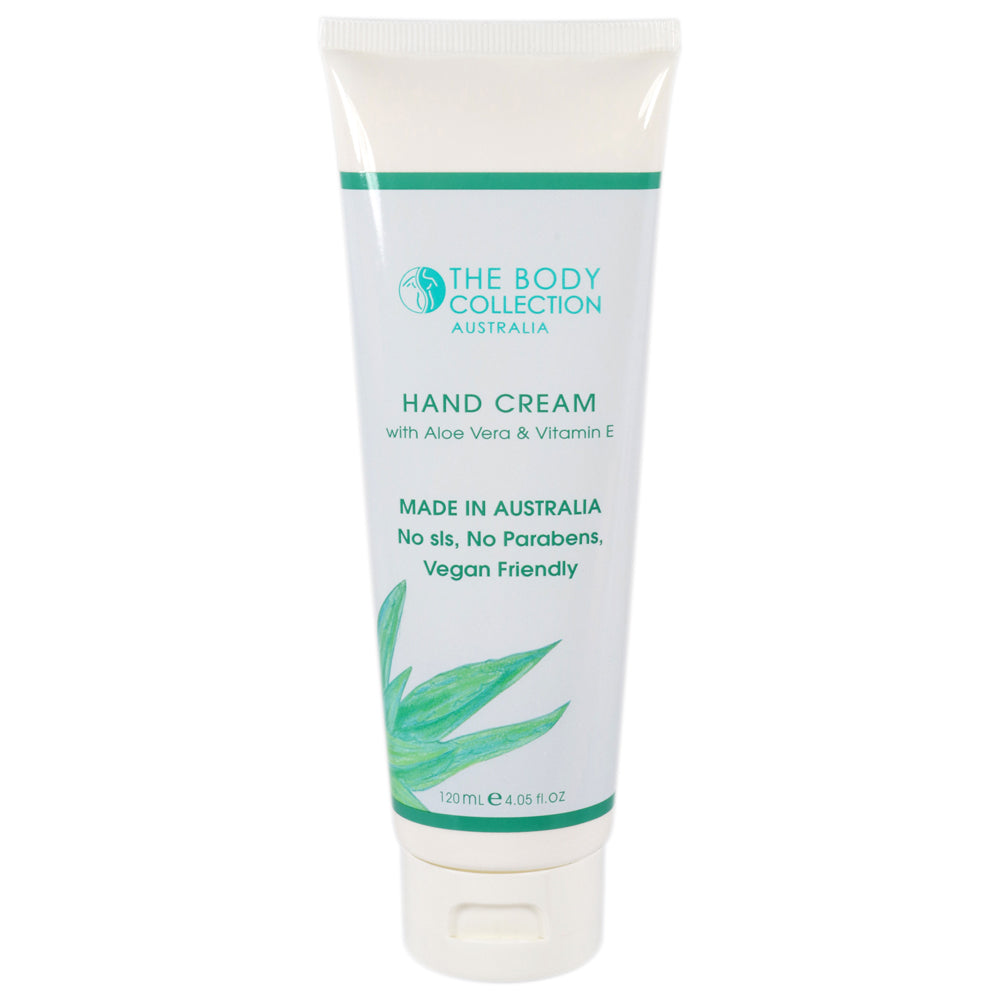 6PK The Body Collection Hand Cream 120ml Tube w/ Aloe Vera & Vitamin E