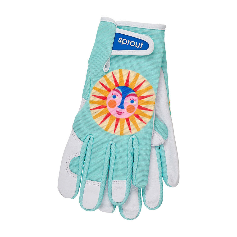 Annabel Trends Sprout Goatskin Leather Garden Gloves One Size Fiesta Sun